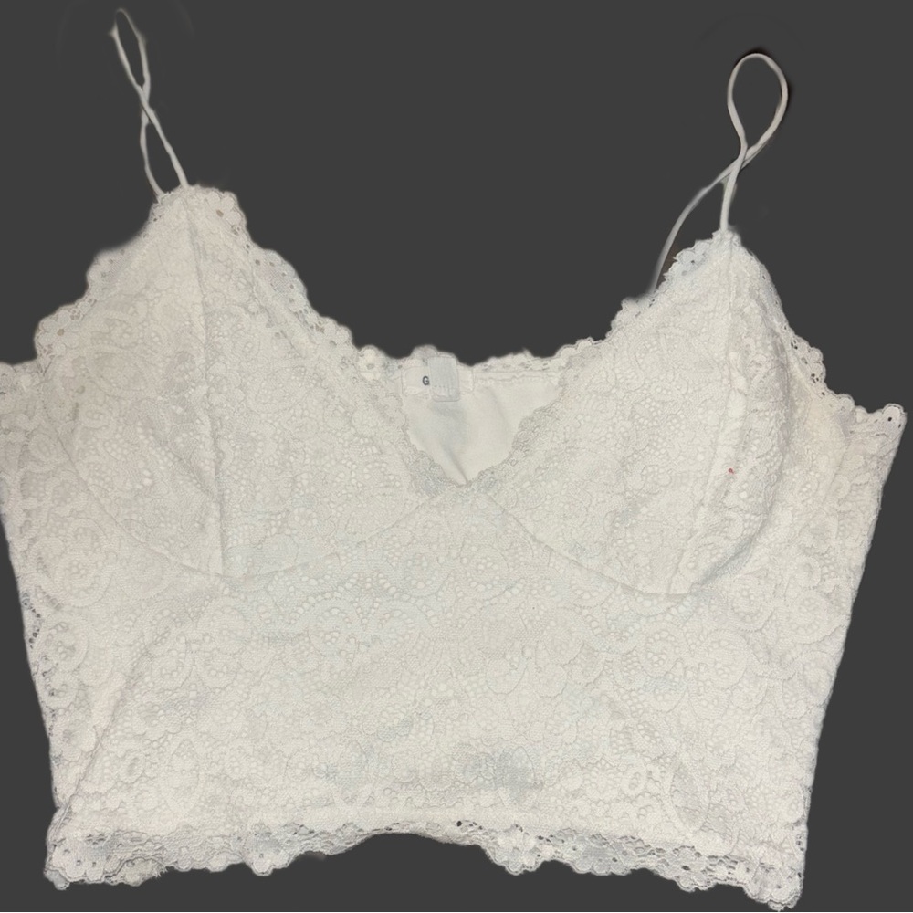 Garage White Lace Bralette